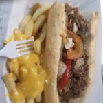 Garyssteaks food truck Catering - CBS The good fight Show CheeseSteak - french fries
