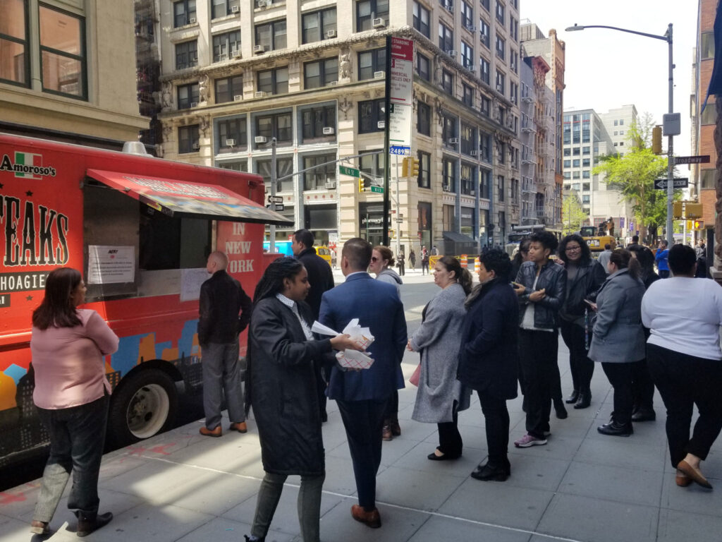 GarysSteaks Corporate Food Truck Catering for Weitz and Luxenberg at 700 Broadway New York