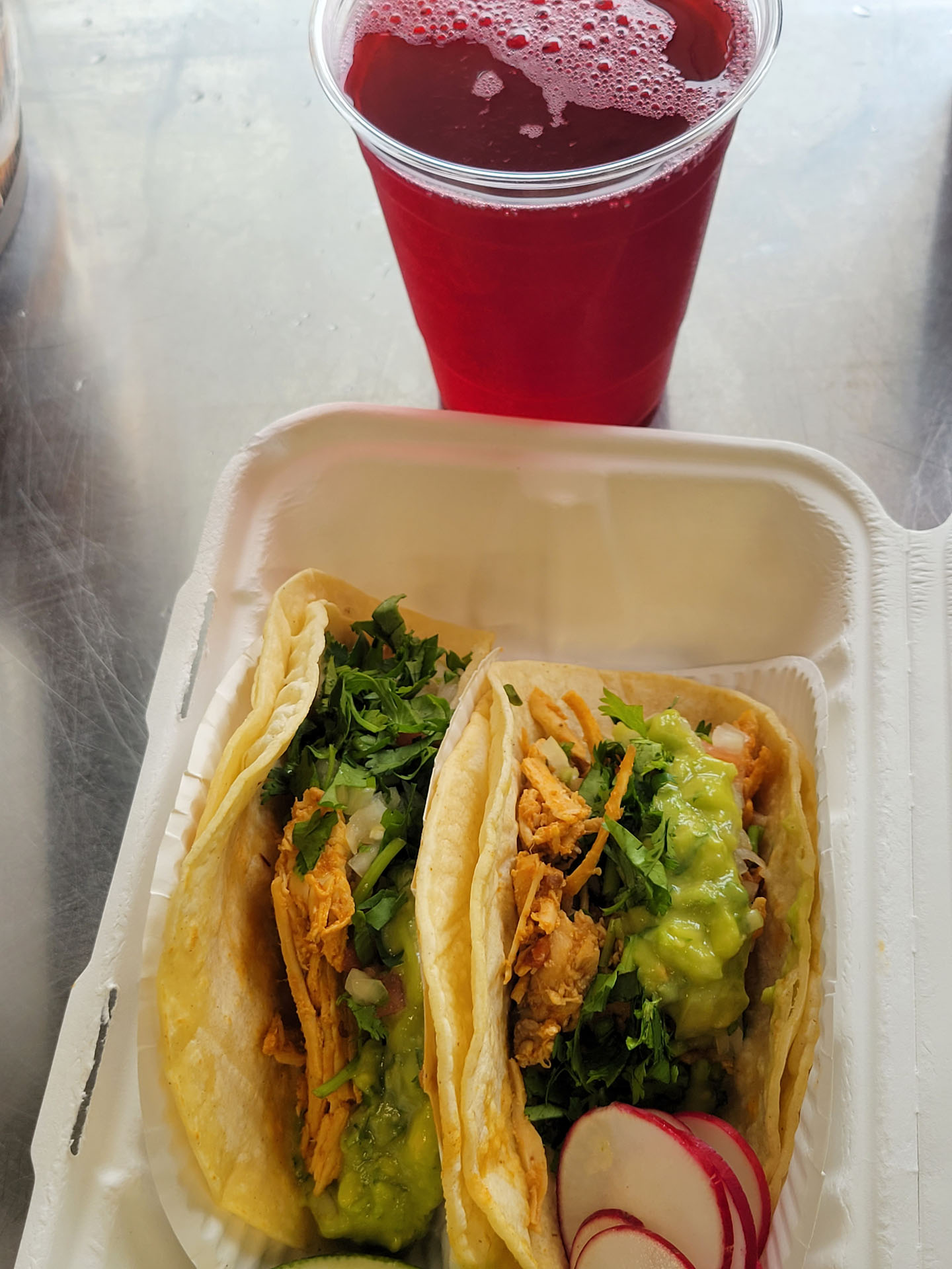 Chickent tacos - mexican drink