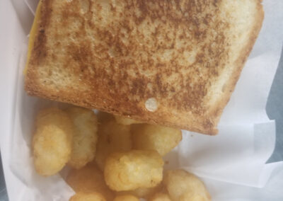 royal's grilled cheese -classic american with tots